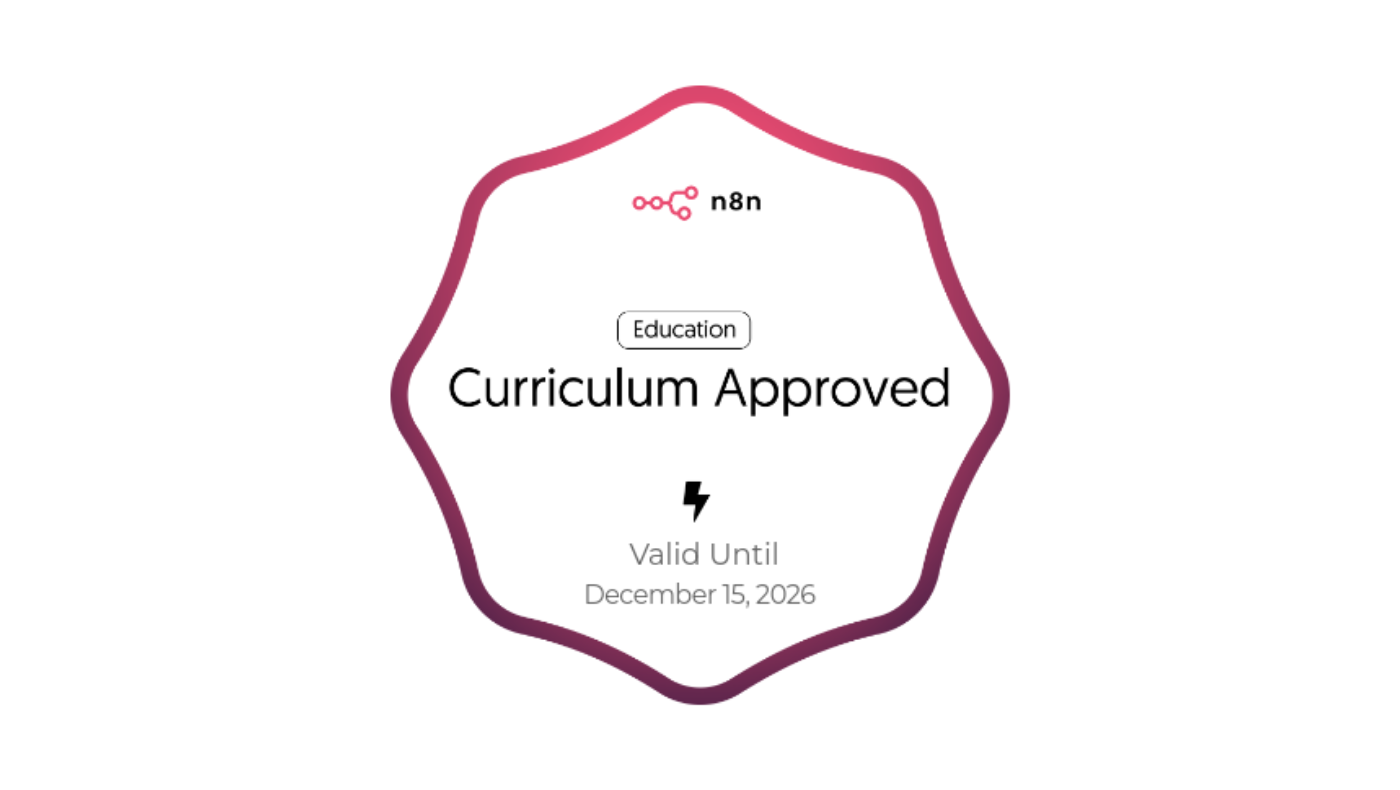 n8n Approved Curriculum